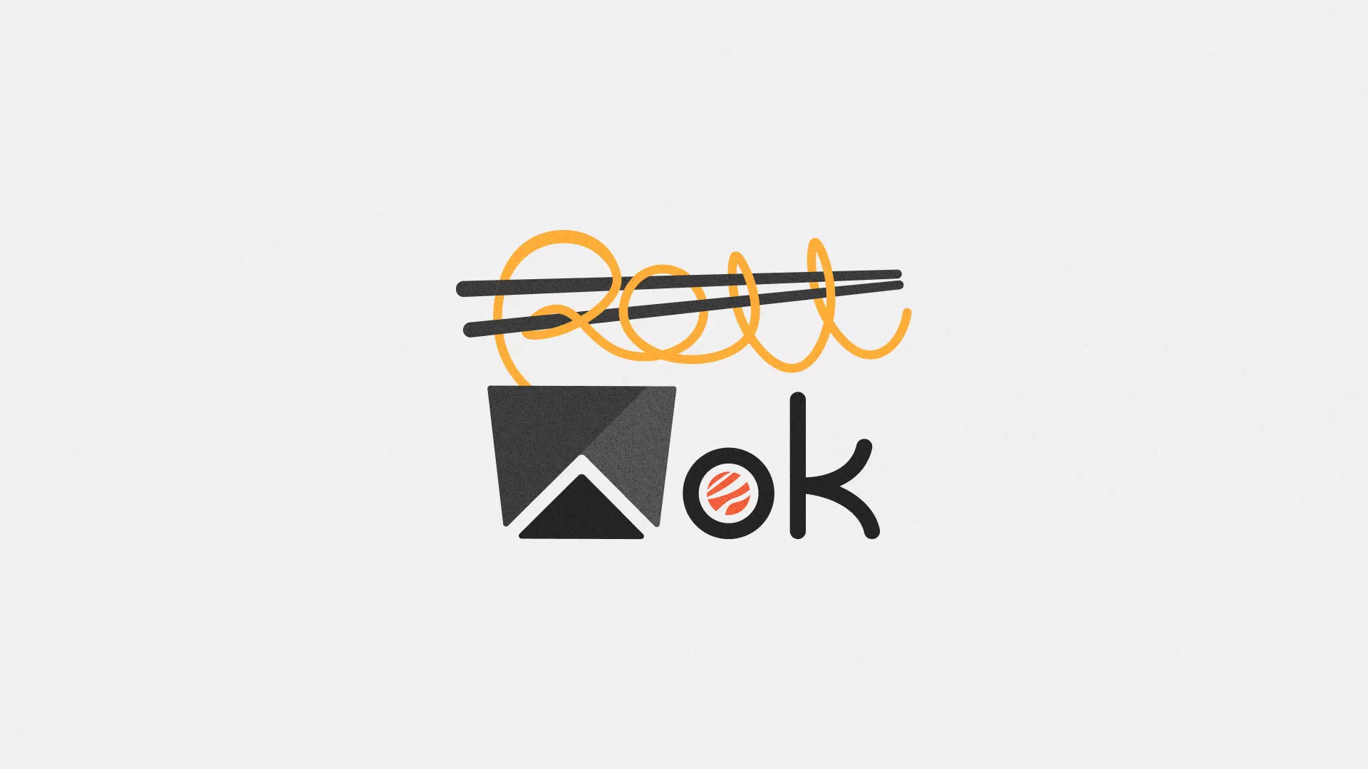 Разработка логотипа суши-бара «Roll Wok Club» в Коркино